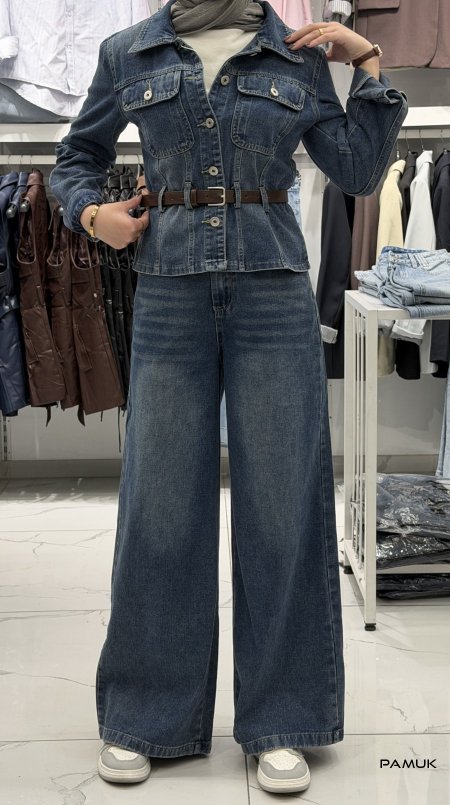 طقم جينز قصة zara