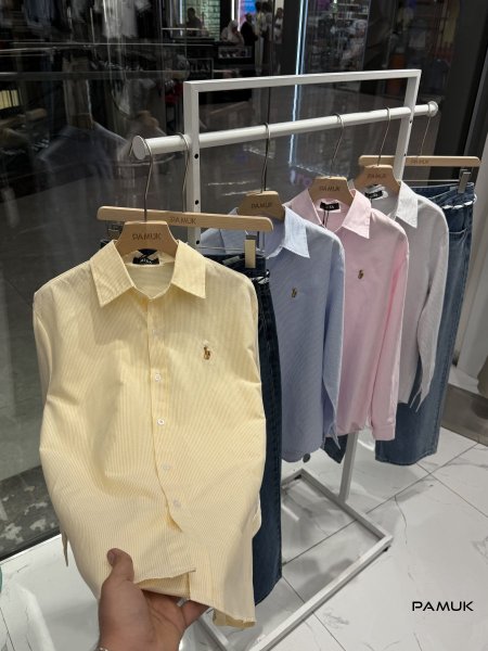قميص polo مقلم 🤍