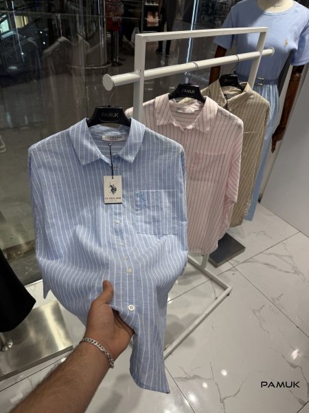 قميص us-polo بقماشة linen 😍
