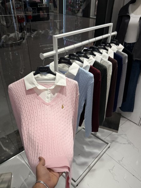 بلوز polo ralph lauren مع قبة قميص 🎠